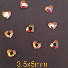 Load image into Gallery viewer, AB Crystal Hearts 5mm - Kraken&#39;s Nails 
